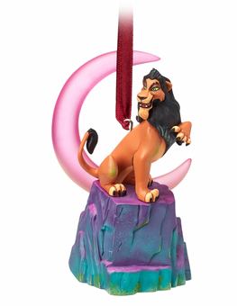 Disney The Lion King Scar Light Up Sketchbook Christmas Ornament New with Tag