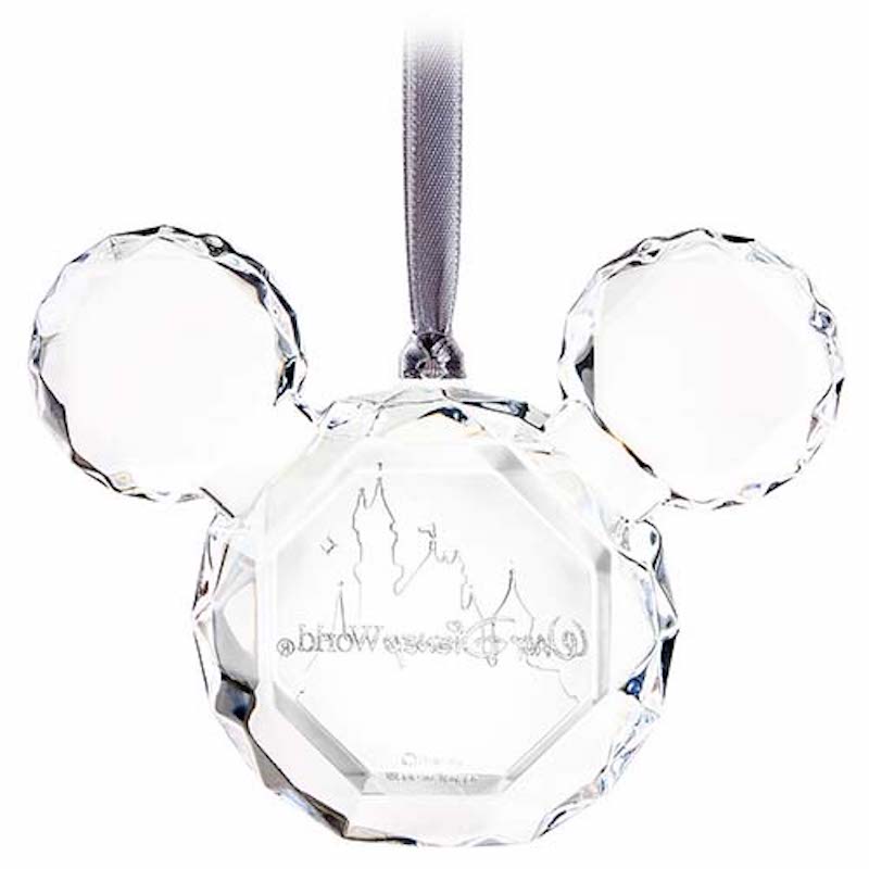 Disney Walt Disney World Faceted Flat Mickey Icon Christmas Ornament New w Tag