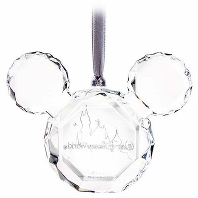 Disney Walt Disney World Faceted Flat Mickey Icon Christmas Ornament New w Tag