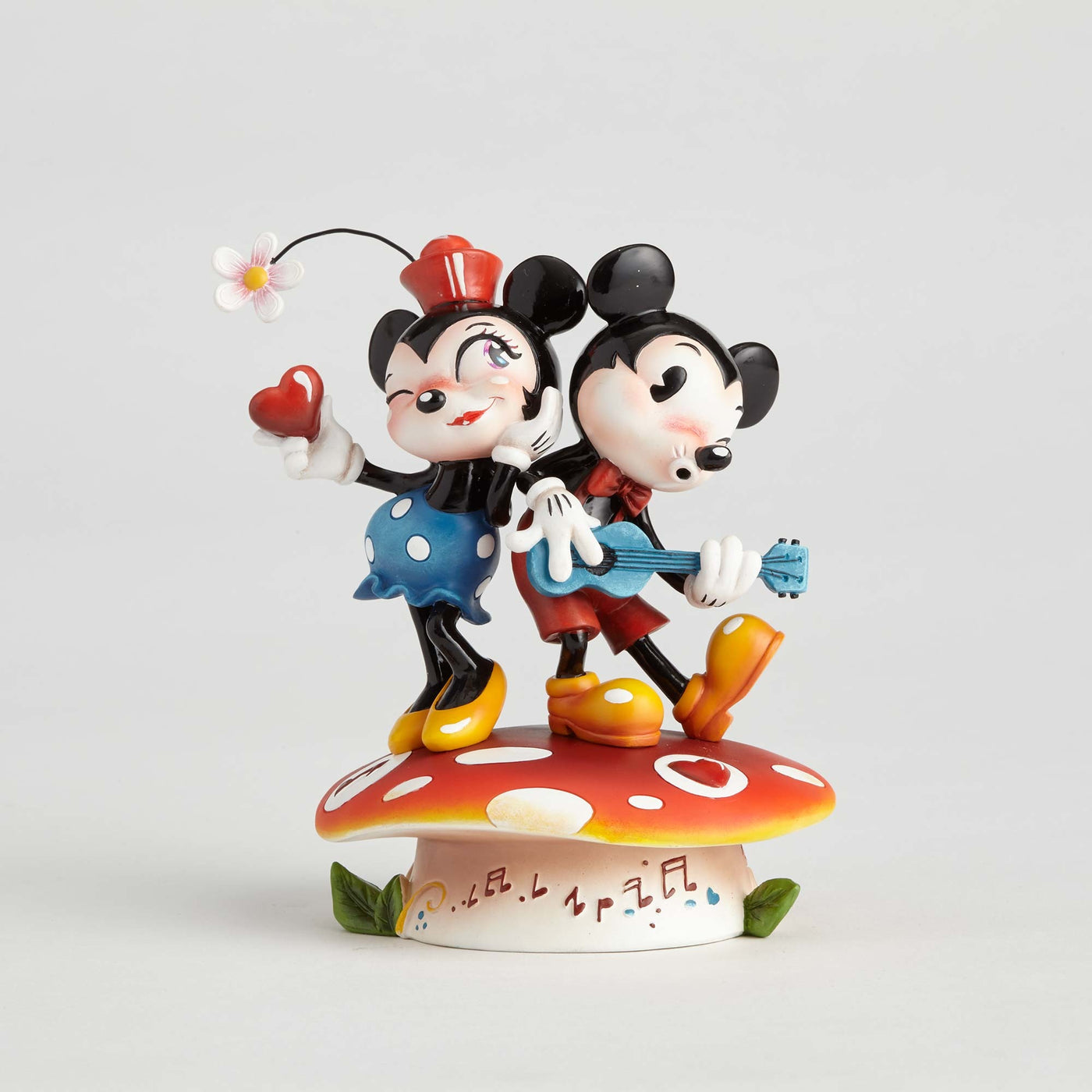 Disney Miss Mindy Mickey & Minnie Mouse On Mushroom Figurine New with Box