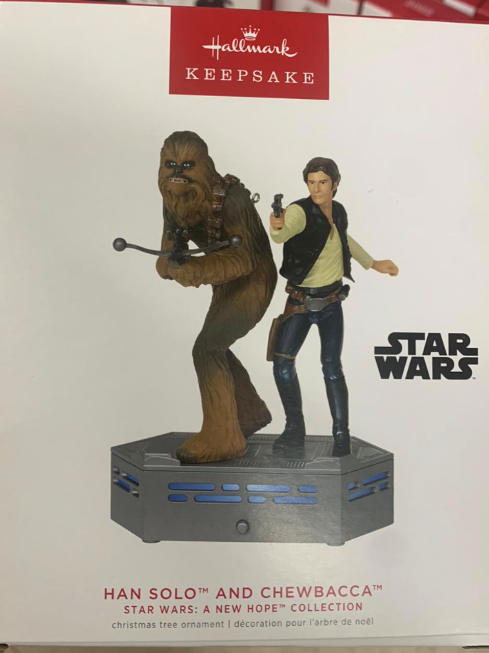 Hallmark 2022 Star Wars New Hope Han Solo Chewbacca Christmas Ornament New W Box