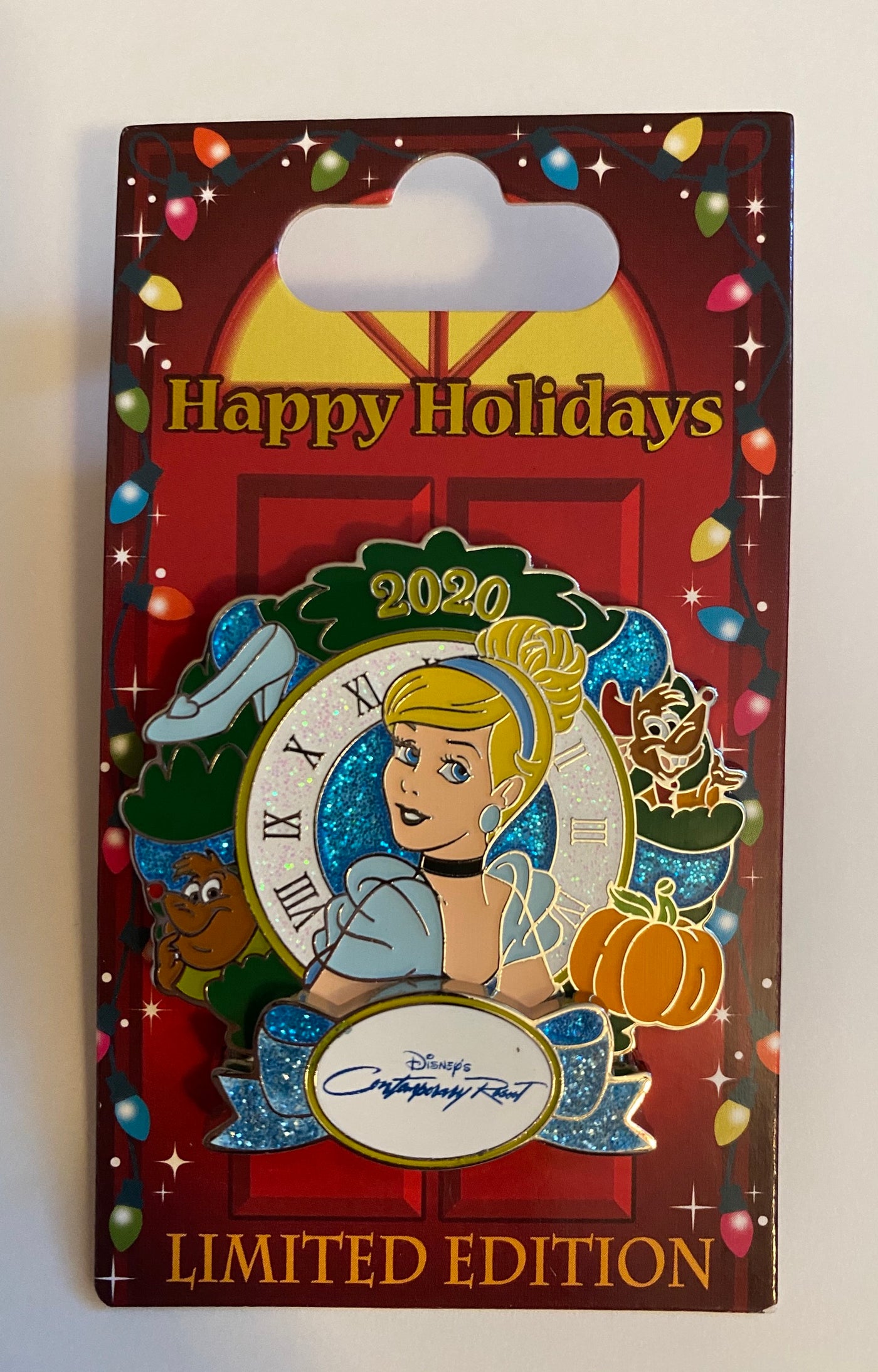 Disney 2020 Contemporary Resort Cinderella Happy Holiday Limited Pin New w Card