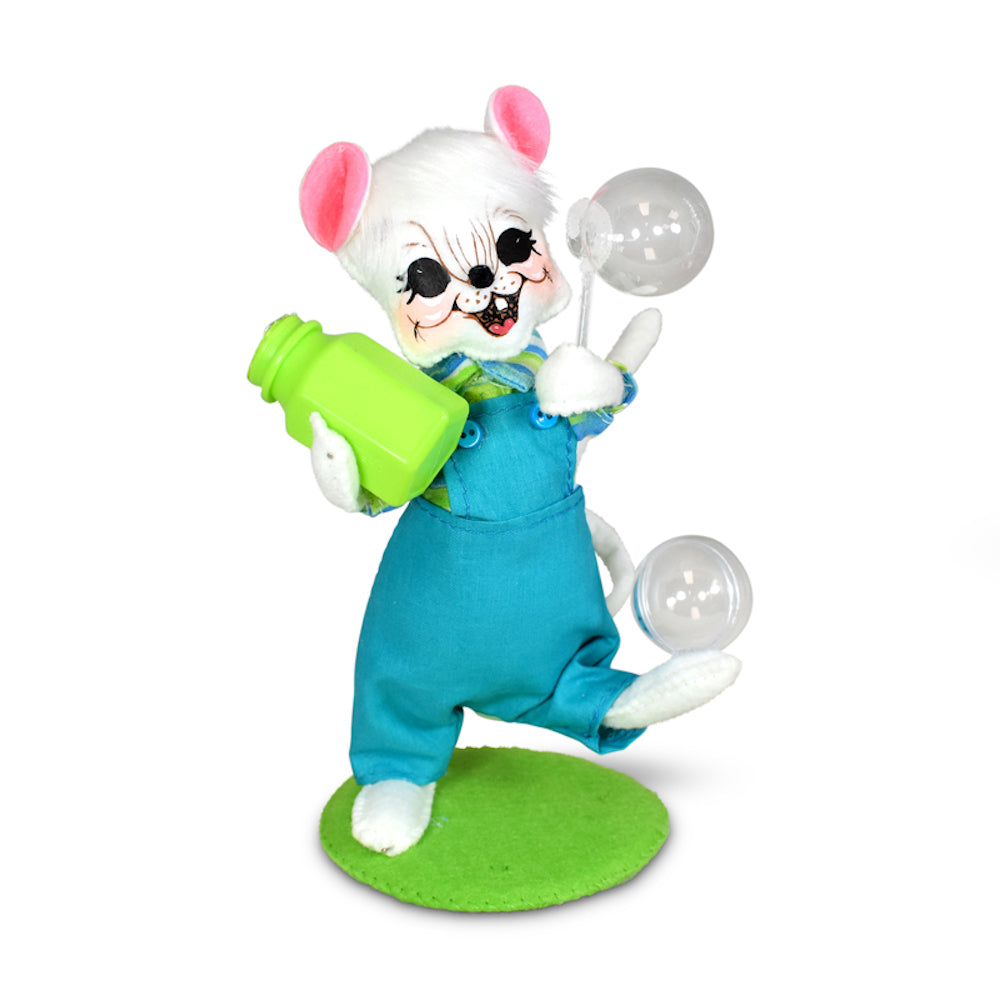 Annalee Dolls 2022 Easter Spring 6in Blowing Bubbles Mouse Plush New with Tag