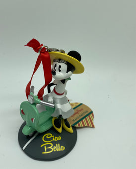 Disney Parks Epcot Italy Minnie Ciao Bella Vespa Christmas Ornament New with Tag
