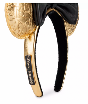 Disney Parks WDW 50th Celebration Minnie Gold Loungefly Ear Headband New w Tag