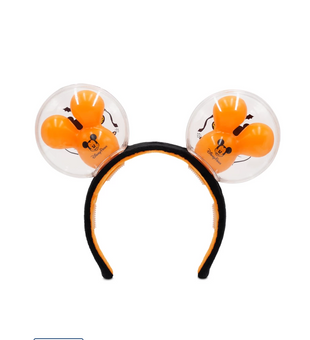 Disney Halloween Mickey Balloon Light-Up Ear Headband for Adults New with Tag