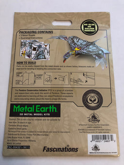 Disney Parks Avatar Blue Banshee Colored Metal Earth Model Kit 3D New