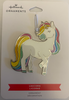 Hallmark Rainbow Unicorn Christmas Metal Ornament New with Card