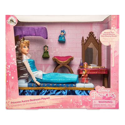 Disney Aurora Classic Doll Bedroom Play Set Sleeping Beauty New