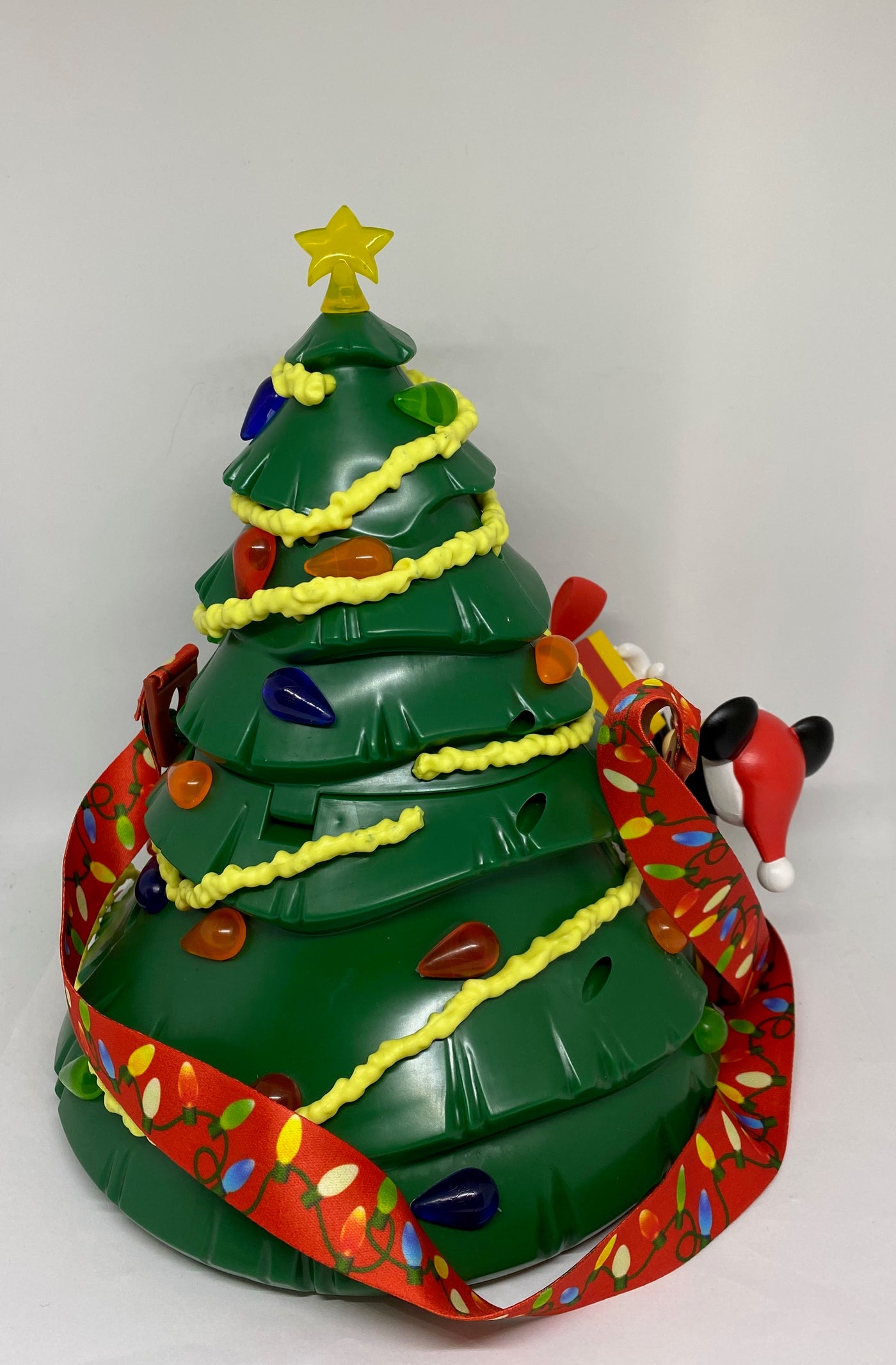 Disney Parks Holiday Mickey Christmas Tree Light Up Popcorn Bucket New