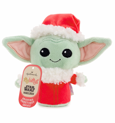 Hallmark Christmas Itty Bittys Star Wars Santa Mandalorian Yoda Plush New w Tag