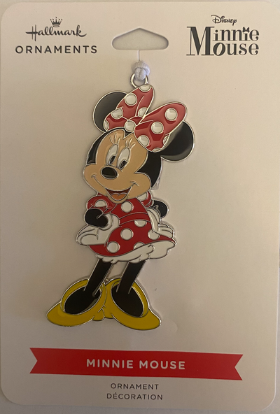 Hallmark Disney Minnie Mouse Christmas Metal Ornament New with Card