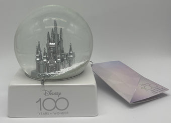 Disney 100 Years of Wonder Walt Disney World Cinderella Castle Snowglobe New Tag
