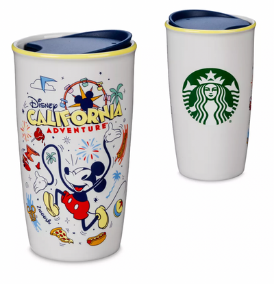 Disney Parks California Adventure Mickey Porcelain Starbucks Tumbler New