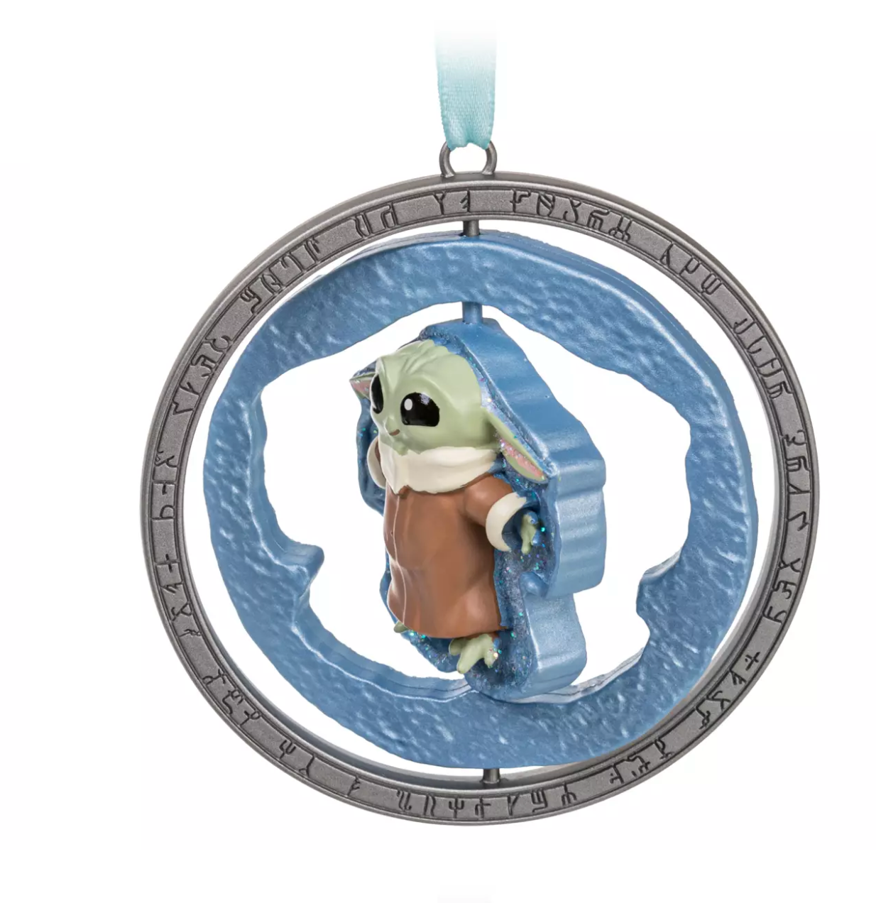 Disney Sketchbook Star Wars The Mandalorian Grogu Spinner Ornament New with Tag