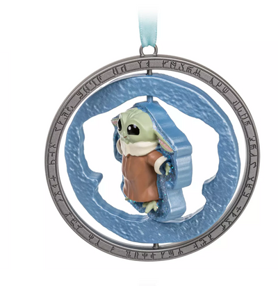 Disney Sketchbook Star Wars The Mandalorian Grogu Spinner Ornament New with Tag
