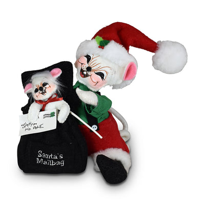 Annalee Dolls 2022 Christmas 6in Santa's Mail Bag Mice Plush New with Tag