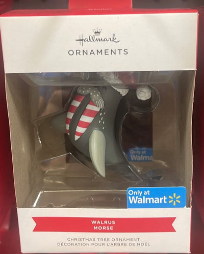 Hallmark Walrus Santa Hat Exclusive Christmas Ornament New With Box