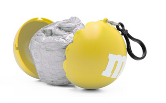 M&M's Yellow Character Rain Poncho Ball One Size New with Tags