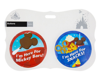 Disney Parks I'm Here for ... Food Button Set New with Card