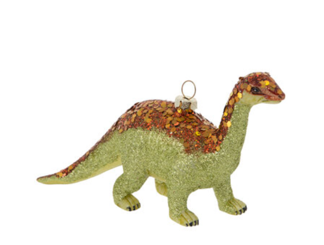 Robert Stanley 2021 Glitter Brontosaurus Dinosaur Christmas Ornament New w Tag