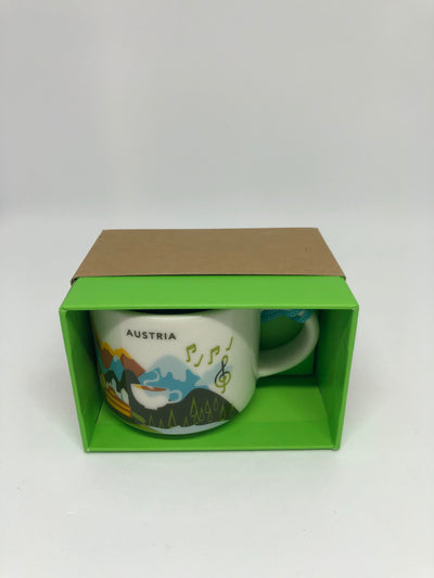 Starbucks Coffee You Are Here Austria Ceramic Ornament Espresso Mug New Box