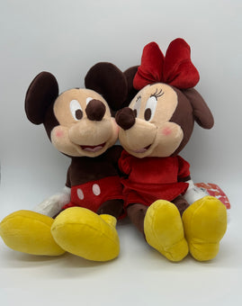 Disney Store Japan Valentine Mickey Minnie Hug Plush Set New with Tag