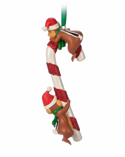 Disney Sketchbook Chip 'n Dale Candy Cane Christmas Ornament New with Tag