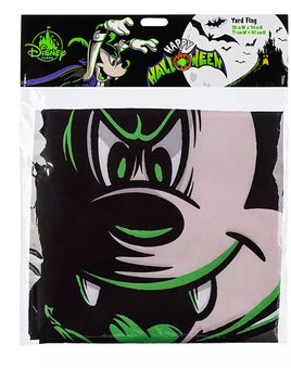 Disney Parks Mickey Mouse Vampire Halloween Yard Flag New Sealed