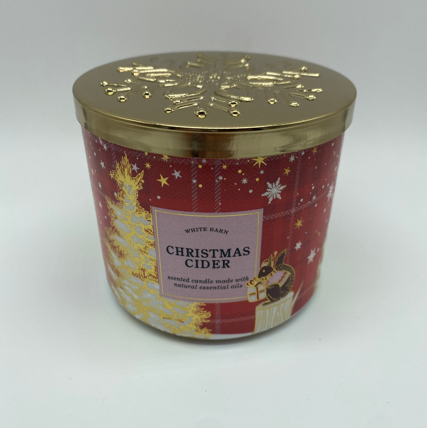 White Barn Bath and Body Works Christmas Cider 3 Wick Scented Candle New w Lid