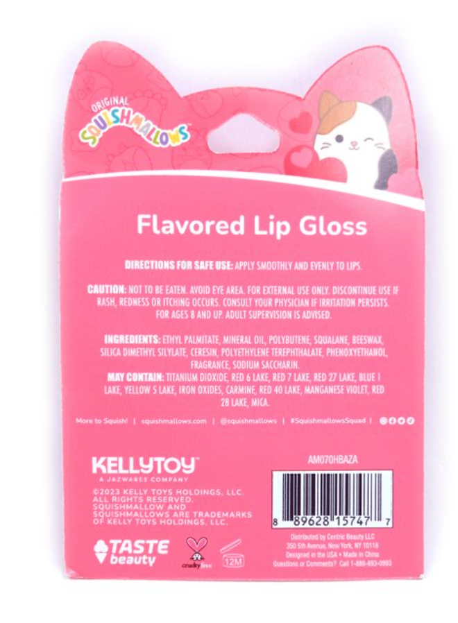 Squishmallows Heart Vanilla Flavored Lip Gloss New Sealed