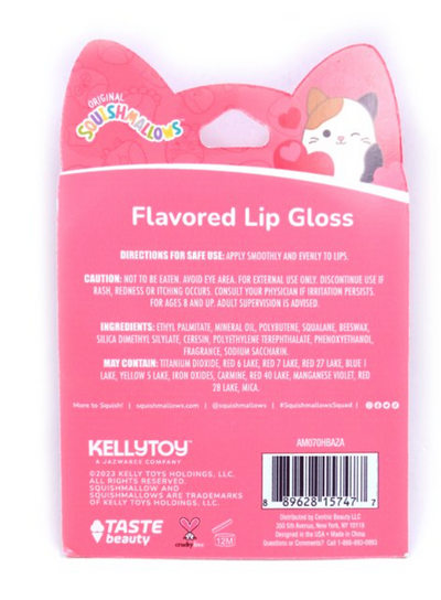 Squishmallows Heart Vanilla Flavored Lip Gloss New Sealed