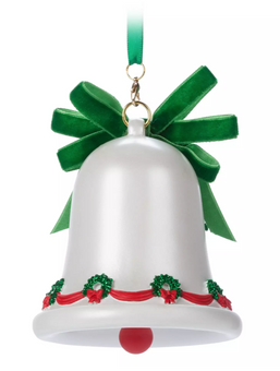 Disney Sketchbook Santa Mickey Mouse Bell Christmas Ornament New With Tag