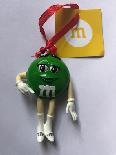 M&M's World Green Character Resin Christmas Ornament New with Tag