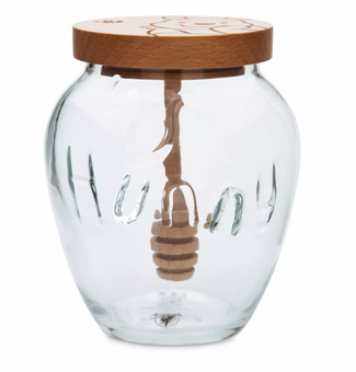 Disney Winnie the Pooh Kitchen Glass Honey Jar New