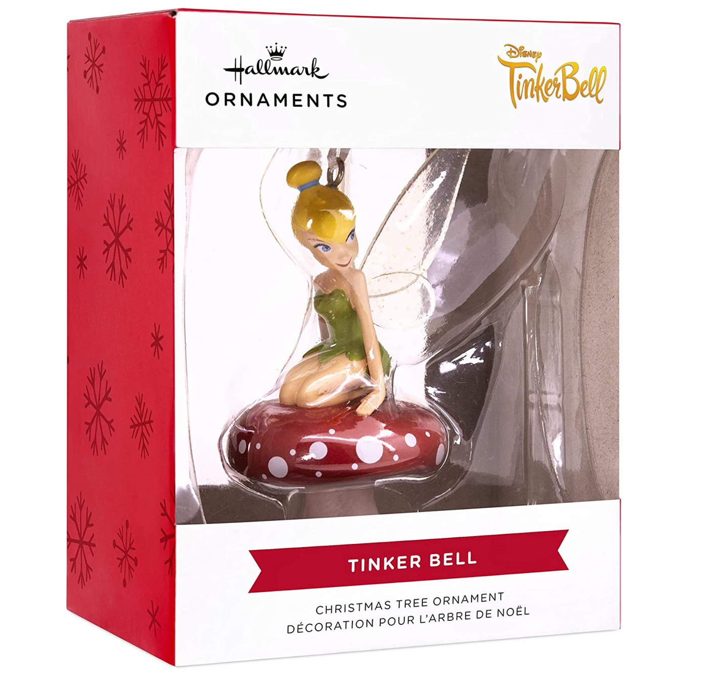 Hallmark Disney Tinker Bell on Mushroom Christmas Ornament New with Box