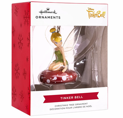 Hallmark Disney Tinker Bell on Mushroom Christmas Ornament New with Box