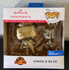 Hallmark 2022 Funko Pop Owen and Blue Jurassic World Christmas Ornament Chase