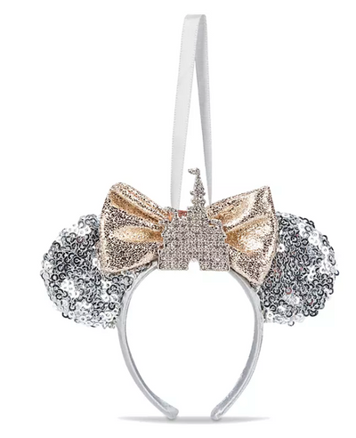 Disney Parks Minnie Fantasyland Castle Ear Headband Ornament New with Tags