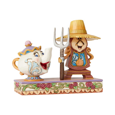 Disney Traditions Cogsworth and Mrs. Potts Jim Shore New with Box