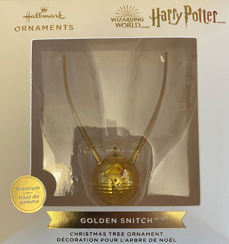 Hallmark 2021 Harry Potter Golden Snitch Christmas Ornament New With Box
