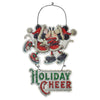 Disney Parks Santa Mickey Minnie Holiday Cheer Metal Holiday Sign New with Tags