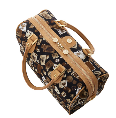 Monaco Life is a Game Dark Brown Satchel Bag Made in Italy by Divo Diva New