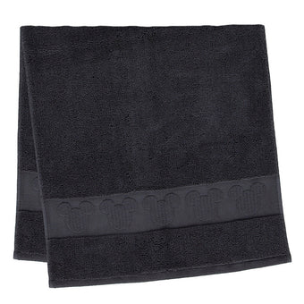 Disney Parks Mickey Icon Cotton Hand Towel Gray New With Tags