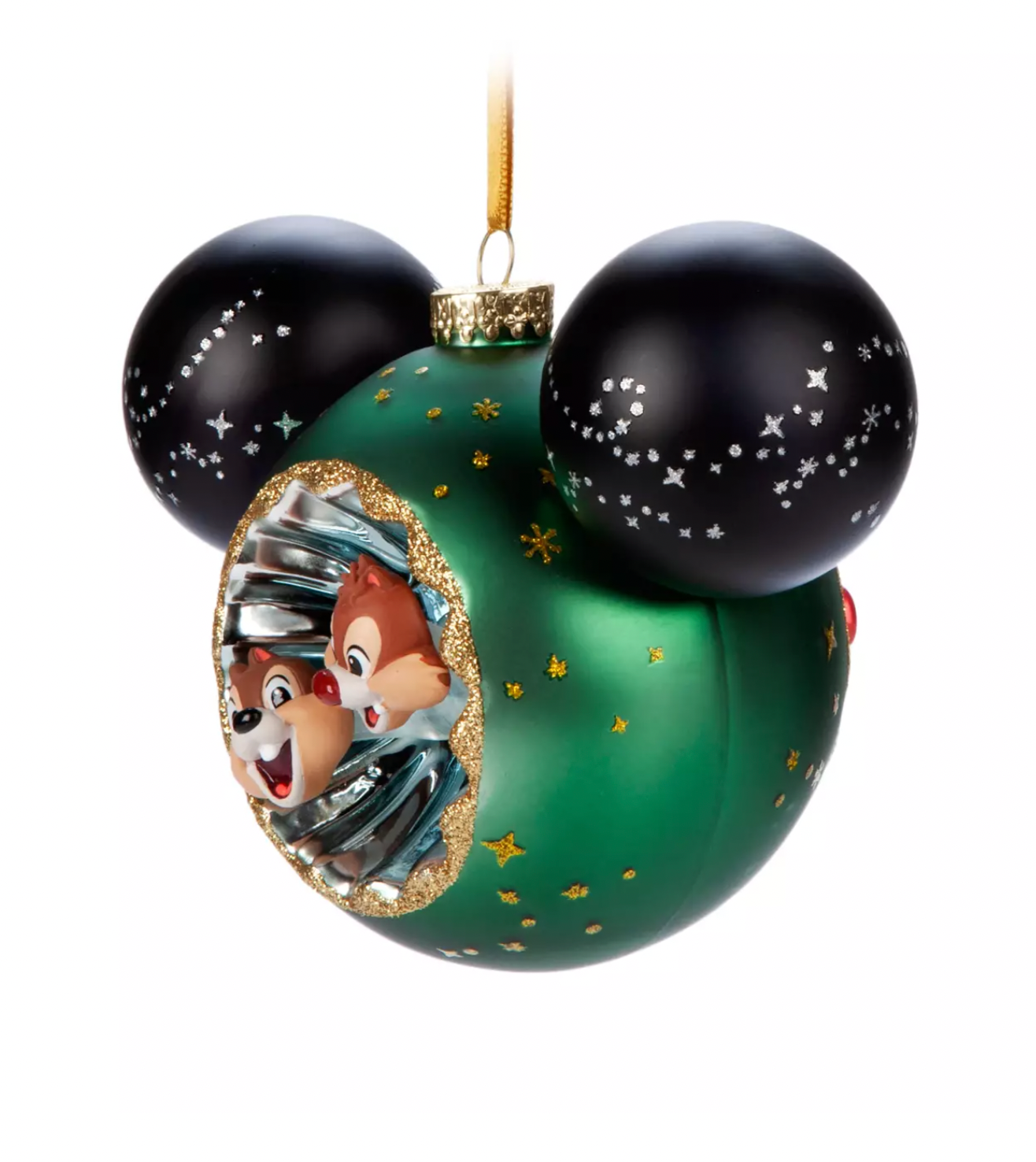 Disney Parks Chip 'n' Dale Sunburst Mouse Icon Ball Christmas Ornament New w Tag