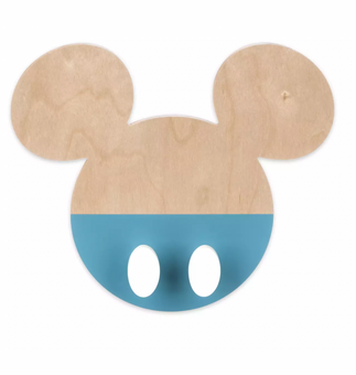 Disney Tails Mickey Icon Wood Pet Leash Holder New