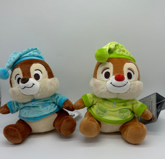 Disney Disneyland Shanghai Resort 2021 Chip 'n Dale Pajama Set Plush New w Tag