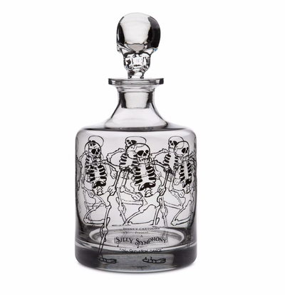 Disney Halloween Mickey A Silly Symphony The Skeleton Dance Glass Carafe New
