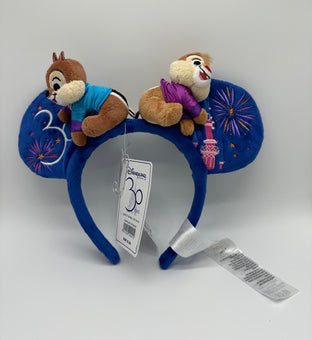 Disney 30th Disneyland Paris Chip 'n Dale Headband for Adults New with Tag