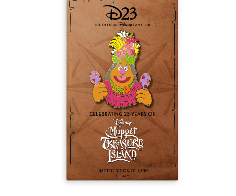 Disney D23 Fozzie Muppet Treasure Island 25th Limited Edition Pin New with Card